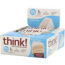 thinkThin 高棒椰子蛋糕 20g 無麩質低糖, 10片, 60克