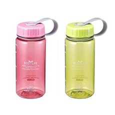 락앤락 에코슬림물병 400ml 2개, 612LG(라이트그린)+612LP(라이트핑크), 1개