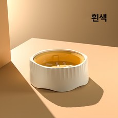 Tinduo 강아지 슬로푸드 그릇 강아지 그릇 강아지 그릇 뒤집힘 방지 반려동물 용품 슬로푸드 일반 식사 두 가지 모드 전환 가능, 흰색, 1개