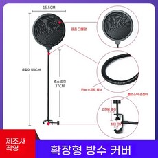 USB 방송용 유튜브 더빙마이크 마이크 콘덴서 녹음 스탠드 노래, A. 확대된 팝 필터