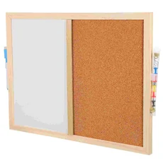 메모판 코르크 메모 자석 홈 메시지 액자 사진 공지 화이트보드 게시판 코르크판, White / 40X30X1.3CM, 본품 1세트