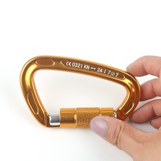 7075D型登山扣自動鎖扣多功能主鎖高強度吊床掛鉤快掛承重24KN, 1個, 1個裝金色-1803TN自動鎖(重63g)