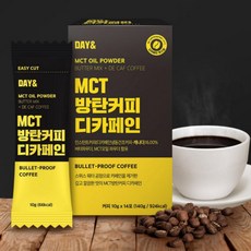 보너게인 공복커피 디카페인 MCT오일 방탄커피 14포 1박스, 10g, 14개입