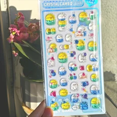 카와이 일본 동물 스시 3D 릴리프 드롭 스티커 스크랩북킹용 귀여운 DIY 휴대폰 케이스 데코 스티커 학교, 04 Blue