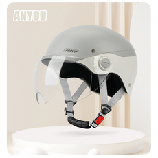 ANYOU 투톤 헬멧 전동 킥보드 헬멧 전기 자전거 헬멧, 그레이