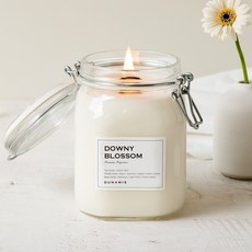 타닥 타닥 나무심지 대용량 소이 캔들, 1개, 1000ml, 3. 다우니블러썸