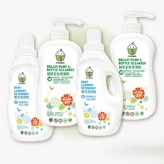 CHOMEL啾美兒 嬰兒洗衣清潔組 全植萃 嬰幼兒洗衣精推薦 抗菌去汙不殘留, 1套, 1L