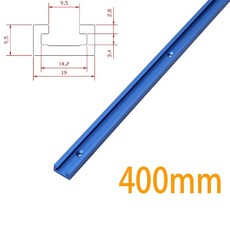 슬라이드 고정 지그 장치 나사 알루미늄 슬롯 톱/라우터 마이터 목공 테이블 T 도구 트랙, 1pcs, 파란색