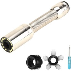 하수도 카메라 헤드 액세서리 6LED 방수 IP68 파이프 배수 내시경 교체용 휠과 보호 커버 07인치17mm, 0.9inch/23mm