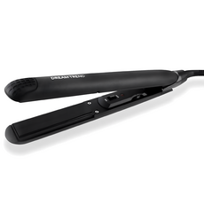 DREAM TREND直髮夾，3D浮動黑曜石面板，四段溫控，自動斷電安全設計, 黑色, T-18A