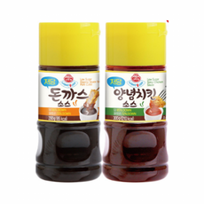 오뚜기 저당 돈까스 소스 290g + 저당 양념 치킨 소스 300g 2종 세트, 1개