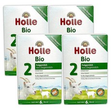Holle Goat Milk Stage 2 Baby Formula 홀레 산양유 2단계 유아 분유 400g, 4개