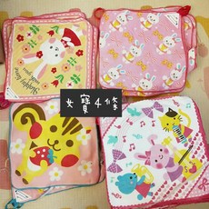 幼稚園幼兒園手帕毛巾 女孩 女童 兔 蛋糕 蝴蝶結, 1個, 一條