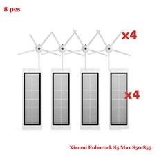 메인 사이드 브러시 헤파 필터 걸레 로봇 진공 예비 부품 샤오미 로보락 S5 Max S50 S55 S6 MaxV Pure E4 E5, set 18