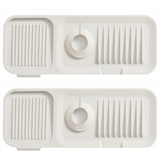 에쉬울프 수전홈패드 싱크대 실리콘 물고임 방지 1+1, 2개, 화이트