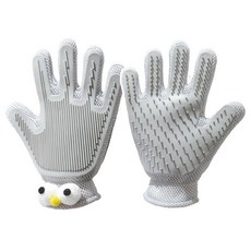 MUSI寵物梳毛手套，雙面可用安撫手套，不分左右手設計，寵物洗澡防咬傷手套, 雙面除毛手套-大眼萌 現貨隔天發, 1個, 雙面除毛手套-大眼萌 現貨隔天發