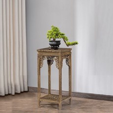 實木花架中式多層紅木花梨木鷄翅木客廳單個中式花幾盆景架植物架盆栽架子 花盆架 植物架 盆栽架 擺件置物架