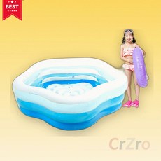 인텍스 오각형 컬러 풀장 185 180 53cm 수영장 대형 물놀이 야외 가족