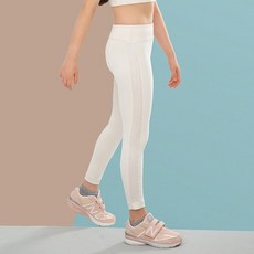 요가피기 (YP10421)사이드 라인 벨벳 레깅스_뉴화이트 - 뉴화이트