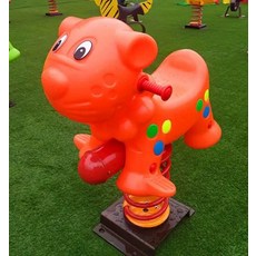 놀이터 스프링 목마 공원 동물 흔들말 시소 야외 흔들의자, 1개, 신형 사자