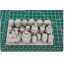 1/35 1/24 장면 액세서리 자갈 및 잔디 포기 파이프라인 효과 부품 3D 송진 판타지, Wooden barrel, 1개