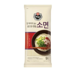 CJ백설 제일제면소 소면 10개(900gx10개)쫄깃사리비빔잔치멸치물김치, 900g, 10개