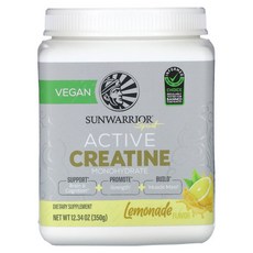 Sunwarrior Sport Active Creatine Monohydrate Lemonade 12.34 oz 350 g, 1개
