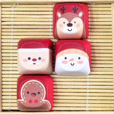 4개 세트 크리스마스 키캡 산타클로스 눈사람 빨간색 귀여운 추가 키 방향키 DIY 키보드, 4PCS
