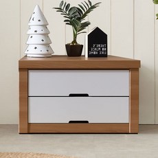 세이 2단560 거실장 협탁 코너장, 오크화이트