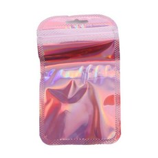 가방 투명 레이저 플라스틱 씰 디스플레이 수공예품 네일 속눈썹 포장 보관, 1개, 9. Pink 7x12cm