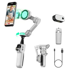 AOCHUAN 스마트 P2 3축 마그네틱 핸드헬드 짐벌 스태빌라이저 (AI 트래킹 및 연장 로드 포함, 01 Smart P2