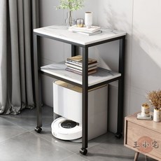 多層置物架 收納桌, 黑架~仿白大理石,定制尺寸專拍