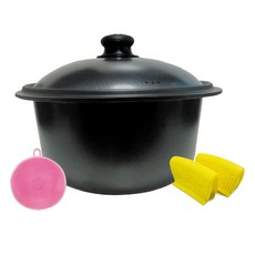 日本養生能量鍋 派樂備長炭遠紅外線原味鍋(25公分5L款)贈防燙鍋耳夾1對 鍋刷 台灣製造, 1個