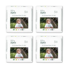 [Eco by Naty] 네띠 친환경 밴드 기저귀 5단계 22매 x 4팩, 88매