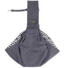 寵物外出包便攜斜背包，適用15斤內小型犬貓咪狗狗, 1個, 深灰色（滌綸包帶手機口袋）