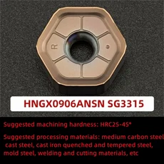 HNGX0906 100% 고속 피드 합금 터닝 공구 양면 12 엣지 밀링 블레이드 개, 01 10PCS, 05 HNGX0906ANSN SG3315