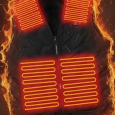 겨울 야외 실내 착용 충전 발열 온열 조끼 삼단 온도 조절 가능 목 어깨 등