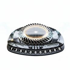 [솔라휠] 명품 태양열 차량용 방향제 주차번호판 겸용, 블랙, 블랙체리, 1개