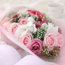 Happy Village 香皂花 幸福時光 花束, 粉紅色