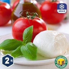 부라따치즈 (냉동) 선인 부라타치즈 샐러드용 부라따 브라타 겉은 쫀득 속은 촉촉 부라타치즈 맛있는 치즈 낱개포장 샐러드토 간편하게먹는 치즈 와인안주핑, 2개, 100g