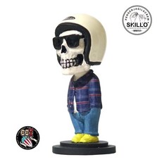 《美式工廠》SKILLO 手工彩繪搖頭公仔 LJ Sunglasses BR-WHT 美式風格擺飾, 1個