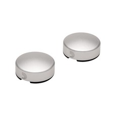 D'Addario Accessories XPND 기타 페달 풋스위치 토퍼 - 기타 페달 버튼 캡 - 실버 2팩, Silver