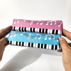 피아노건반 필통 학용품 음악 선물 학생 필통 피아노학원, 핑크, 1개