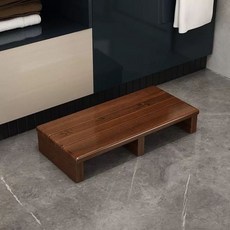 원목 발판 디딤판 스텝 보조 발매트, 60x30x11 방수 커피색