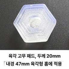 철봉 커버 턱걸이 아령, 육각 고무패드 1개 내경 47mm, 1개