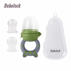 Bebelock 嬰兒食物夾 附收納盒, 綠色, 1個
