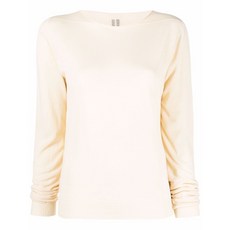 릭 오웬스 골지 트리밍 오가닉 코튼 스웨터