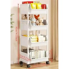 모바일 책장 바닥 보관 랙 주방 코너 좁은 슬릿 캐비닛 욕실 거실 홈 정리함, 4. 4-layer, 1개