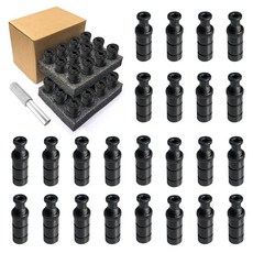 LASYEND 헤드 볼트 및 알루미늄 탬핑 도구가 있는 업그레이드된 수영장 커버 앵커 24팩 - 유리 섬유 강화 플라스틱 부식 방지 콘크리트 및 포장재용 1.9cm(3/4인