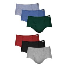 Hanes 태그 없는 남성용 6팩 라이드 업 브리프 팬티 편안한 허리 밴드 부드러운 속옷